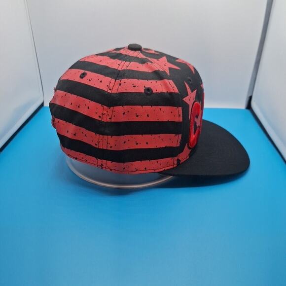 California Republic Cali Logo Hat Snap Back Embroidered Black Red Cotton - Picture 5 of 7